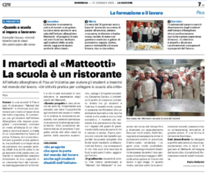 I martedì del Matteotti. La scuola è un ristorante.